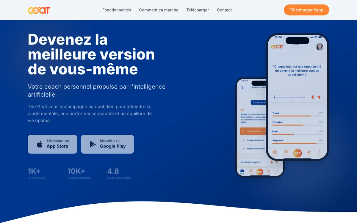 Site web The Goat réalisé par Incloud